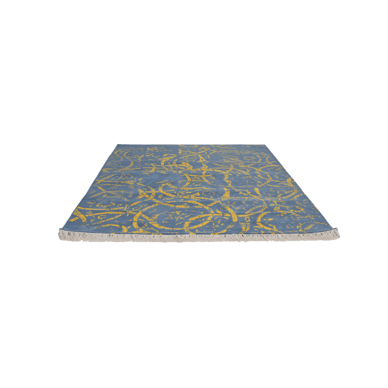 فرش دستباف - کاشی طوسی زرد 1 - ابعاد 3 در 2